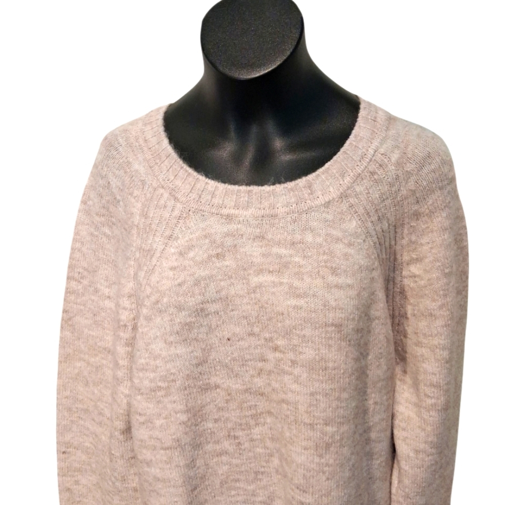 M Alpaca Blend Shrinking Violet Women's Cream Knit Dress 3559